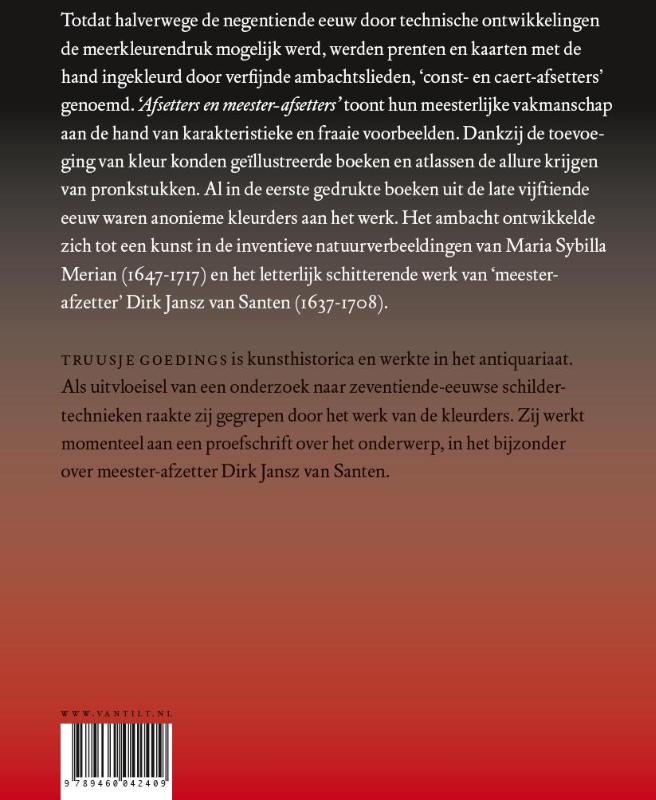Achterkant van De kunst van het kleuren 1500-1700