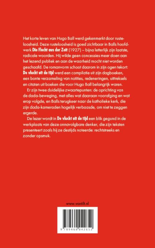 Achterkant van De vlucht uit de tijd