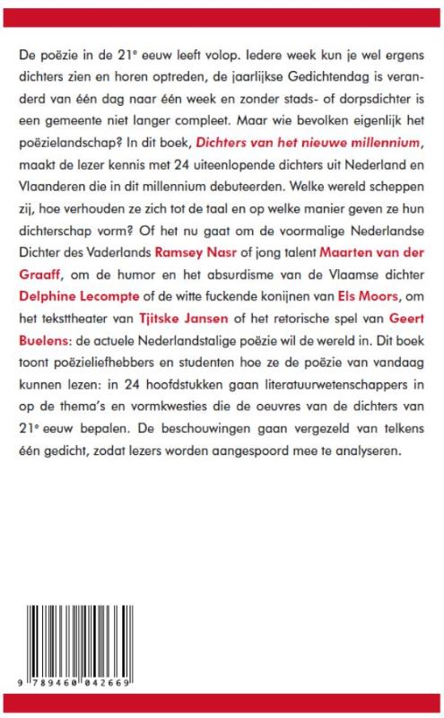 Achterkant van Dichters van het nieuwe millennium