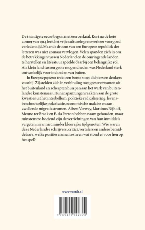 Achterkant van Europese papieren