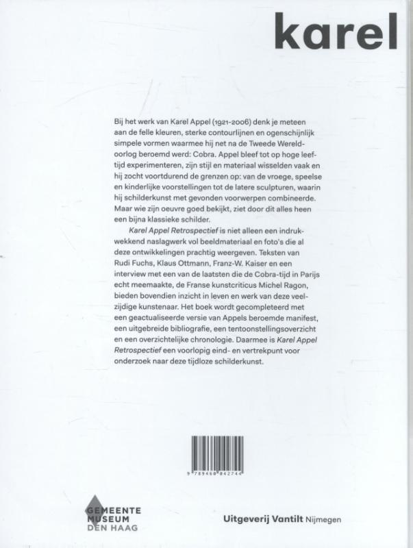 Achterkant van Karel Appel - retrospectief