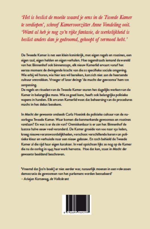 Achterkant van Macht der gewoonte