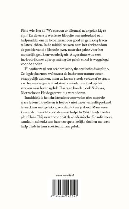 Achterkant van Wat filosofen weten