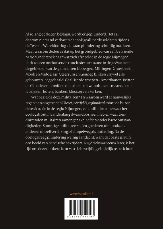 Achterkant van Bezet, bevrijd & geplunderd