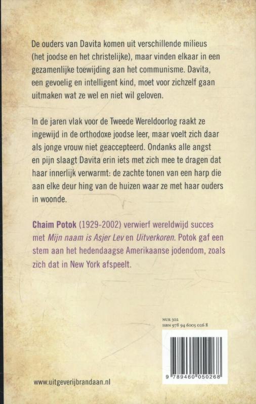 Achterkant van Davita's harp