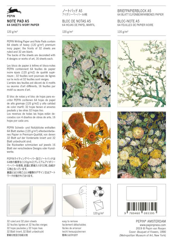 Achterkant van Vincent van Gogh