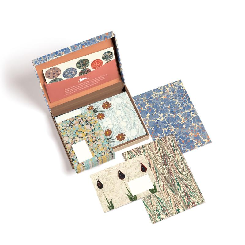 Achterkant van Marbled Paper Design