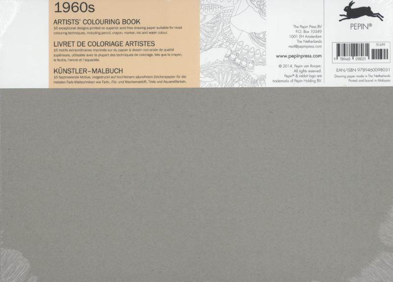 Achterkant van Artists colouring book
