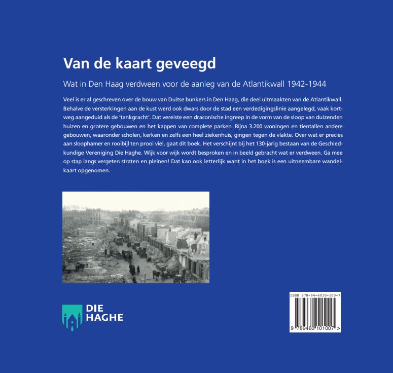 Achterkant van Van de kaart geveegd