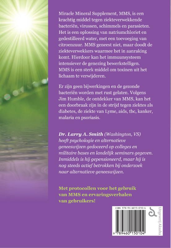 Achterkant van MMS Miracle Mineral Supplement