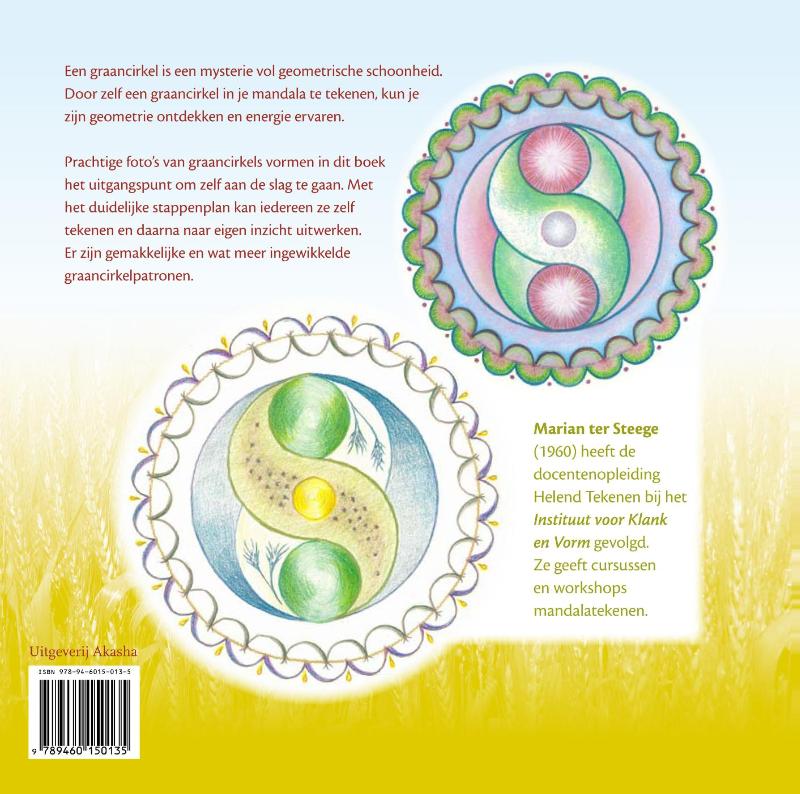 Achterkant van Werkboek graancirkelmandala's