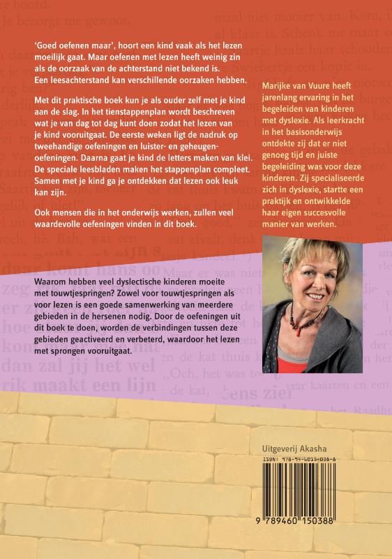 Achterkant van Dyslexie en touwtjespringen