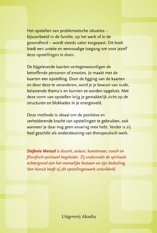 Achterkant van Opstellen met kaarten