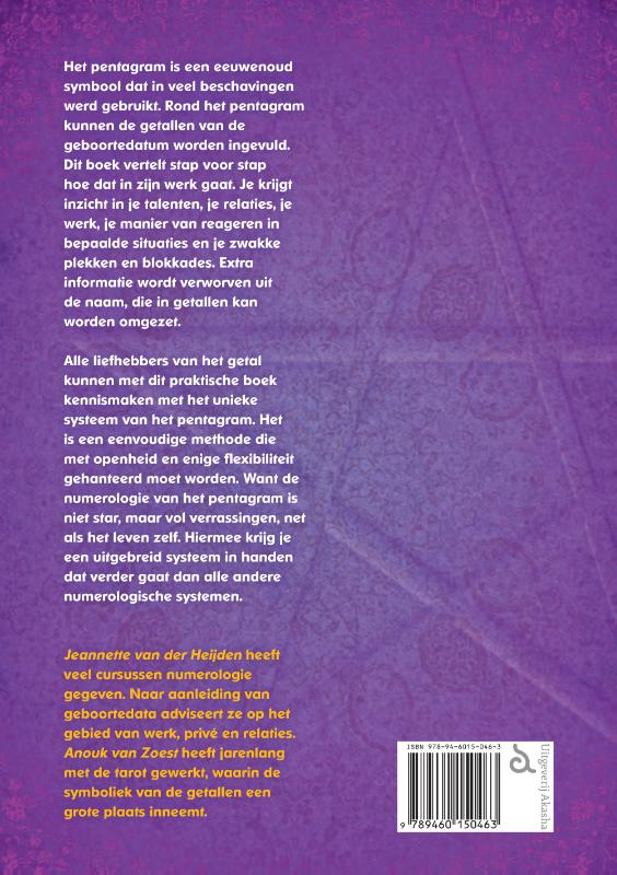 Achterkant van De numerologie van het pentagram