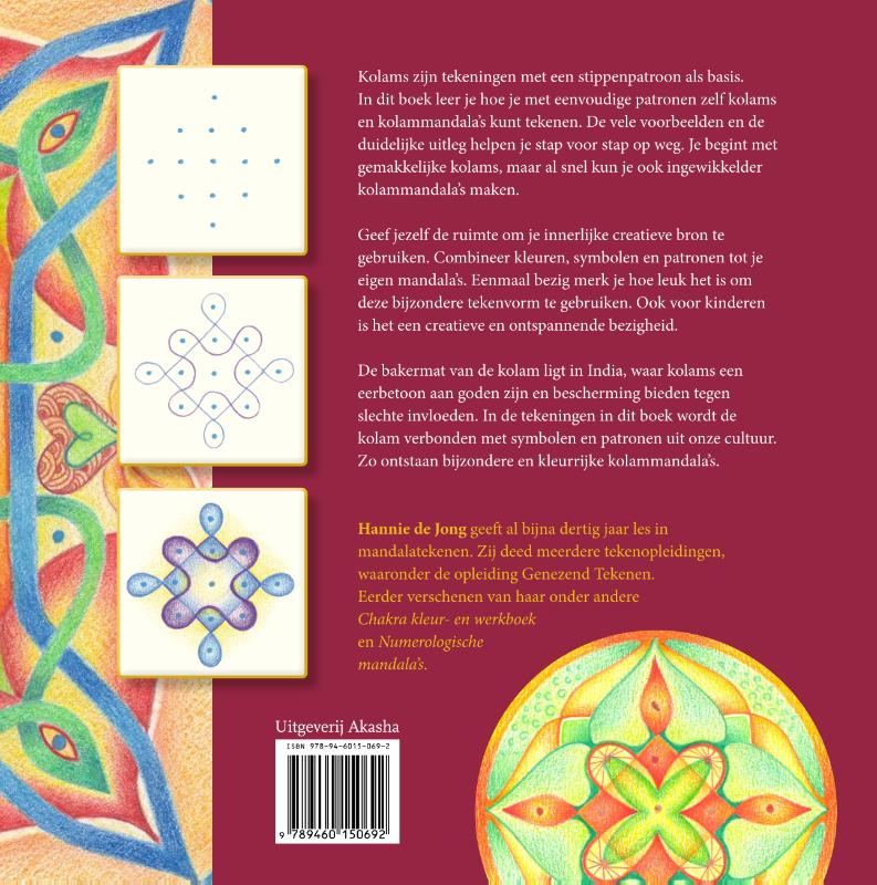 Achterkant van Mandala's tekenen met kolams
