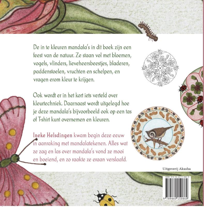 Achterkant van Natuurrijke mandala's kleuren