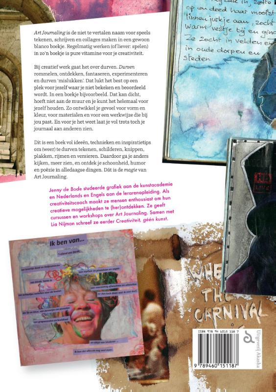 Achterkant van Art journaling