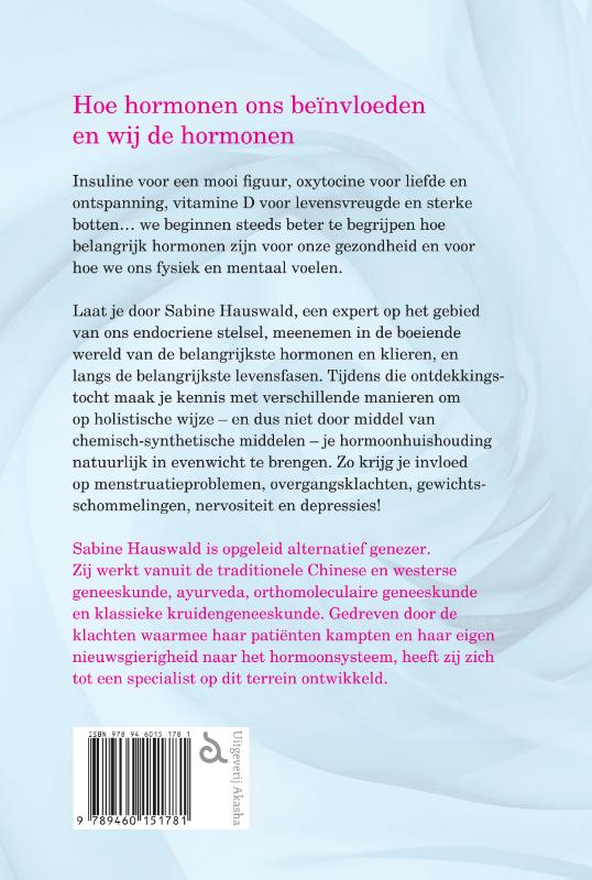 Achterkant van Hormonen sturen mijn leven
