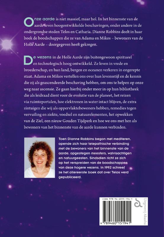 Achterkant van Berichten uit de Holle Aarde