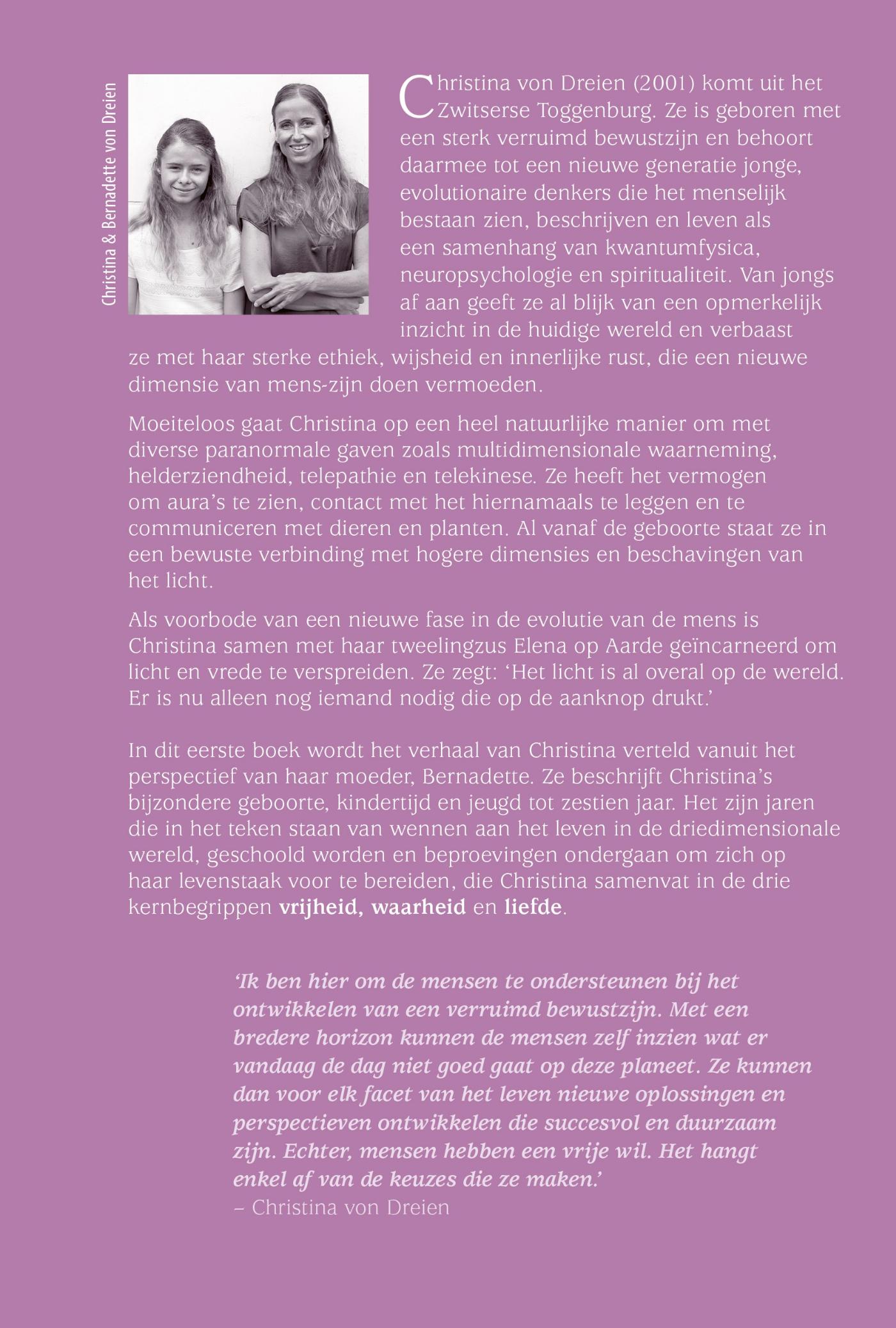 Achterkant van Tweeling als licht geboren