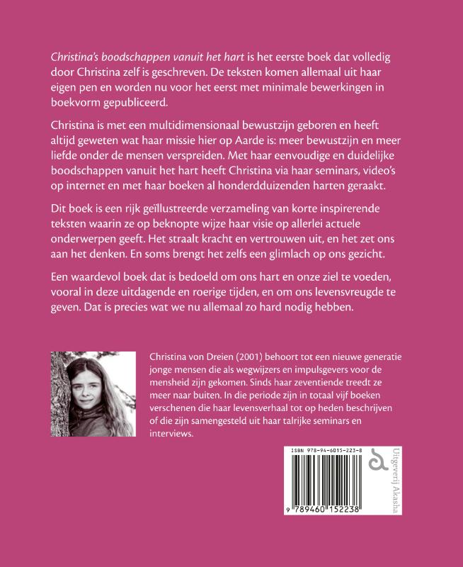 Achterkant van Christina’s boodschappen vanuit het hart