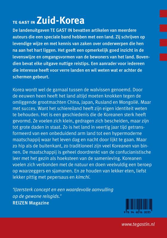 Achterkant van Te gast in Zuid-Korea
