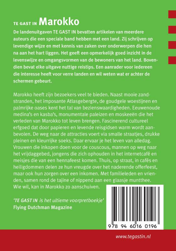 Achterkant van Te gast in Marokko