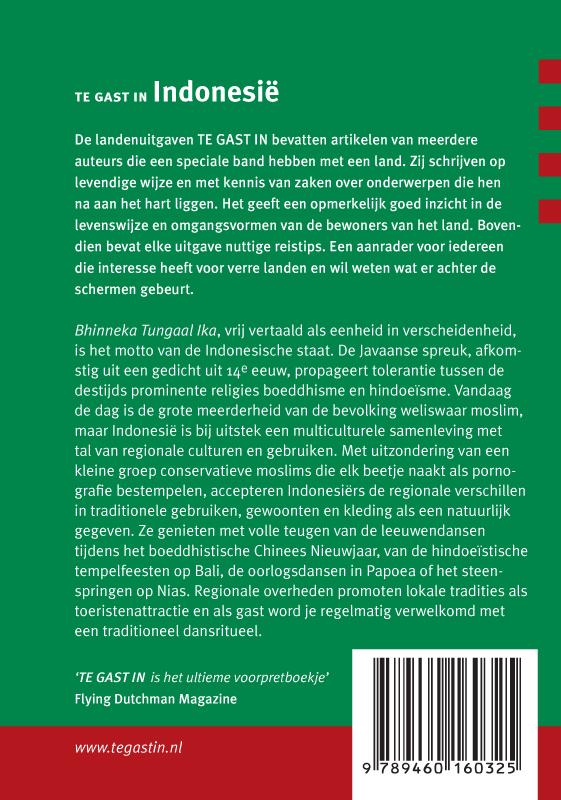 Achterkant van Te gast in Indonesie