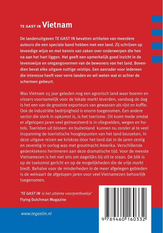 Achterkant van Te gast in Vietnam