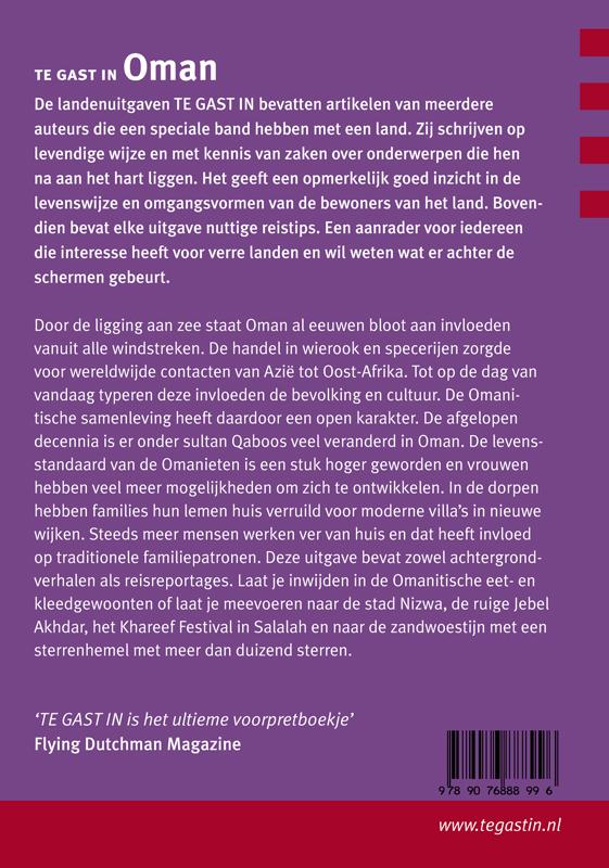 Achterkant van Te gast in Oman