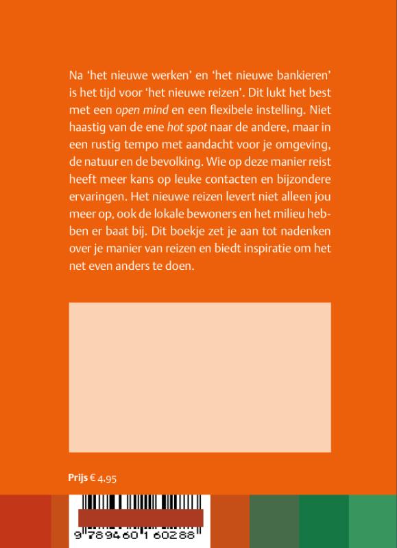 Achterkant van Ontdek het nieuwe reizen