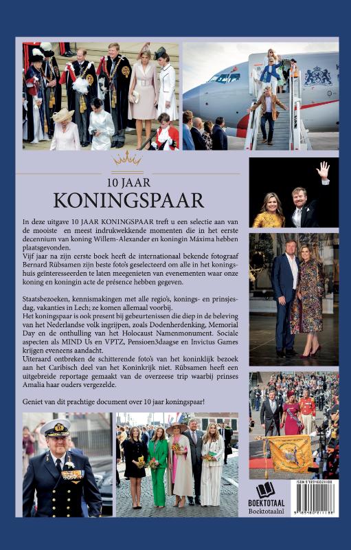 Achterkant van 10 Jaar Koningspaar