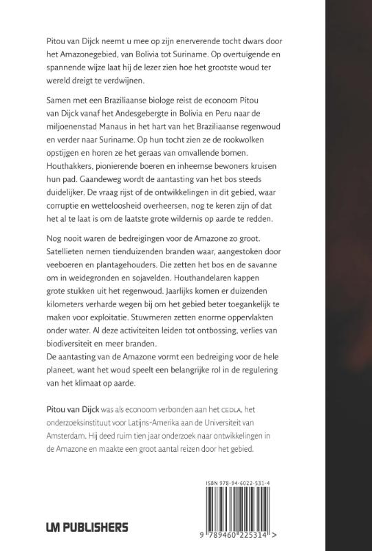 Achterkant van Naar het eind van de Amazone