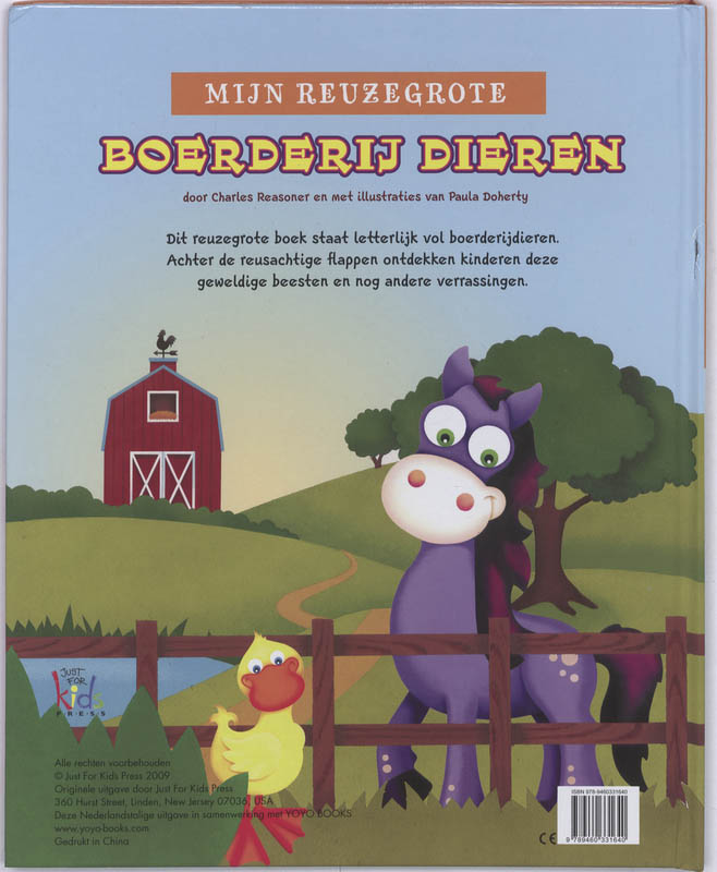 Achterkant van Mijn reuzegrote boerderij boek