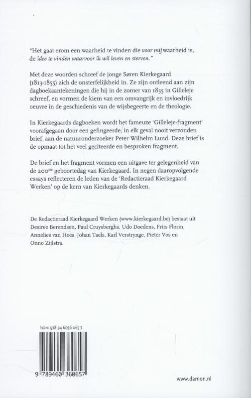 Achterkant van Een idee om voor te leven en te sterven