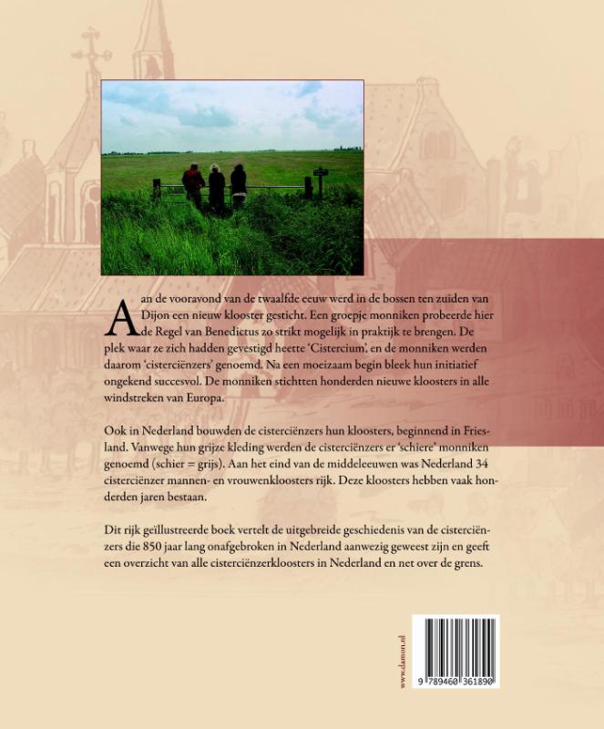 Achterkant van Schiere monniken en grijze vrouwen