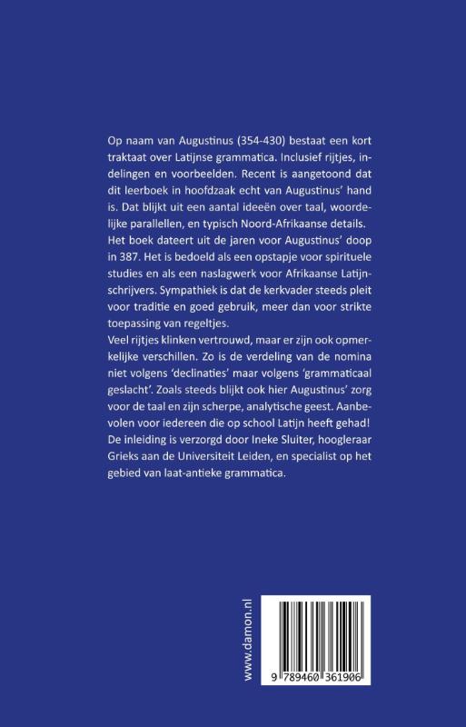 Achterkant van Handboek Latijn