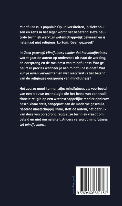 Achterkant van Geen gezweef!