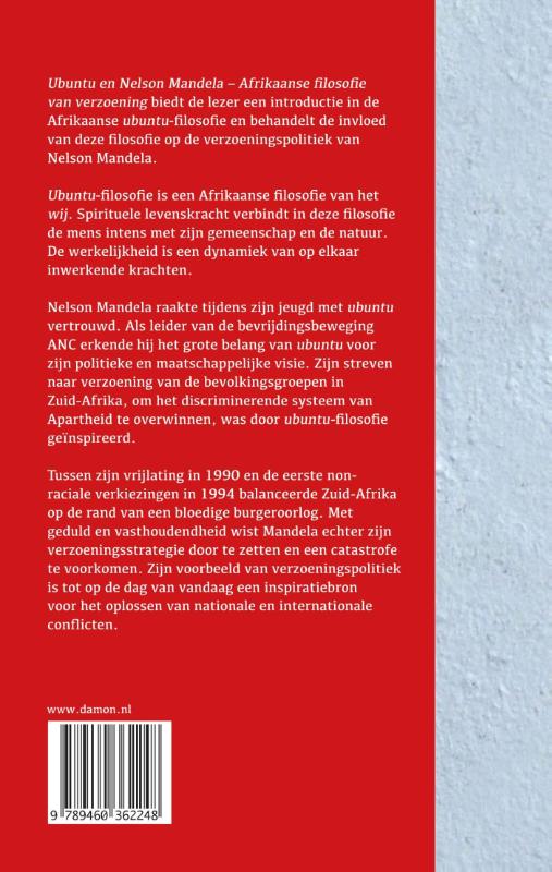 Achterkant van Ubuntu en Nelson Mandela