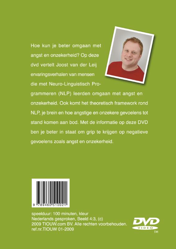 Achterkant van Omgaan met angst en onzekerheid