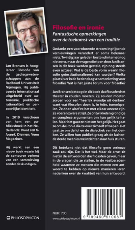 Achterkant van Filosofie en ironie