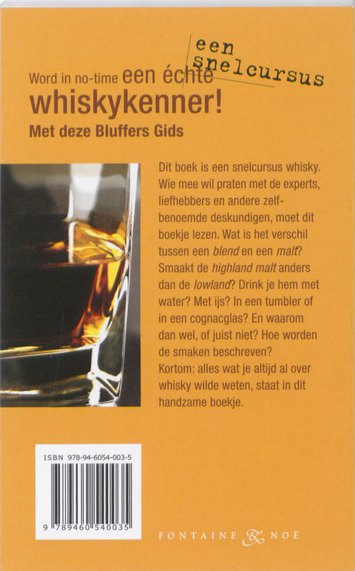 Achterkant van Whisky