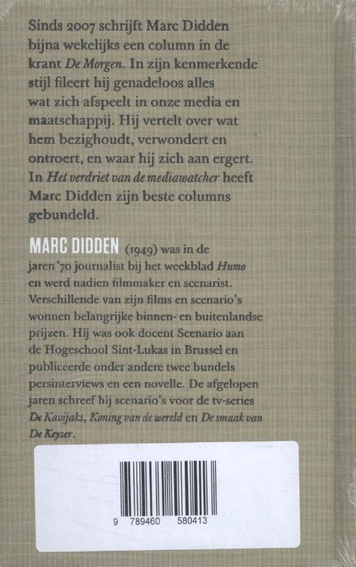 Achterkant van Het verdriet van de mediawatcher
