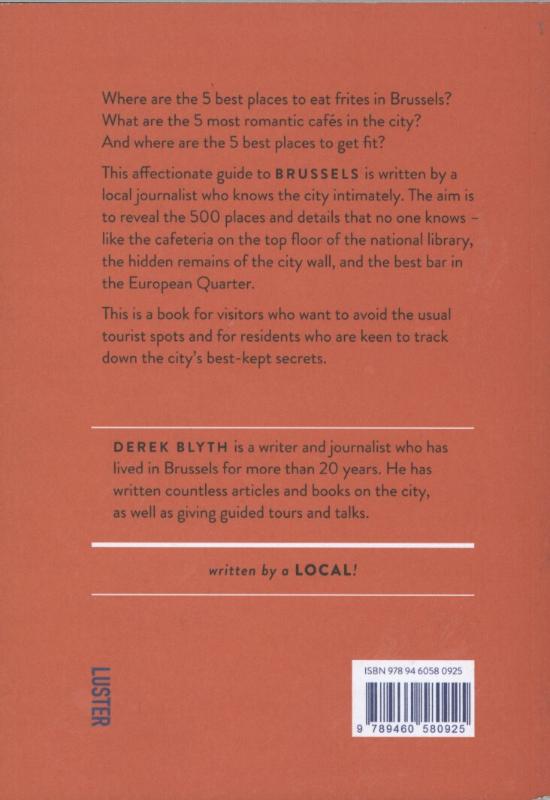 Achterkant van The 500 hidden secrets of Brussels