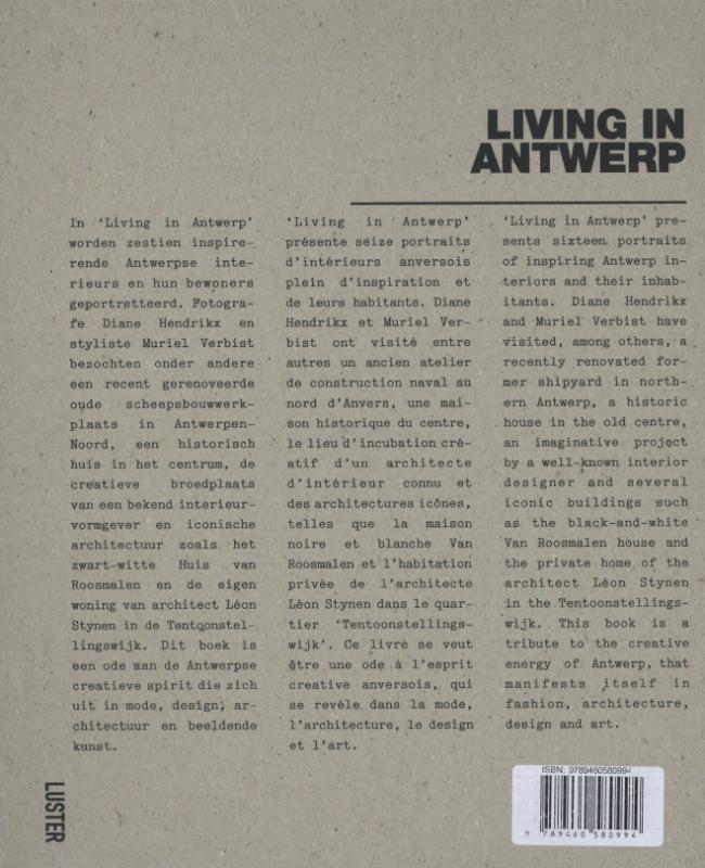 Achterkant van Living in Antwerp