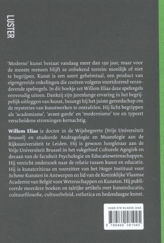 Achterkant van Moderne kunst