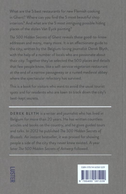 Achterkant van The 500 hidden secrets of Ghent