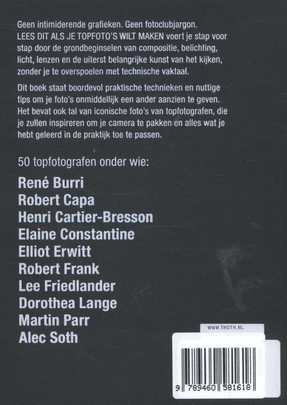 Achterkant van Lees dit als je topfoto's wilt maken