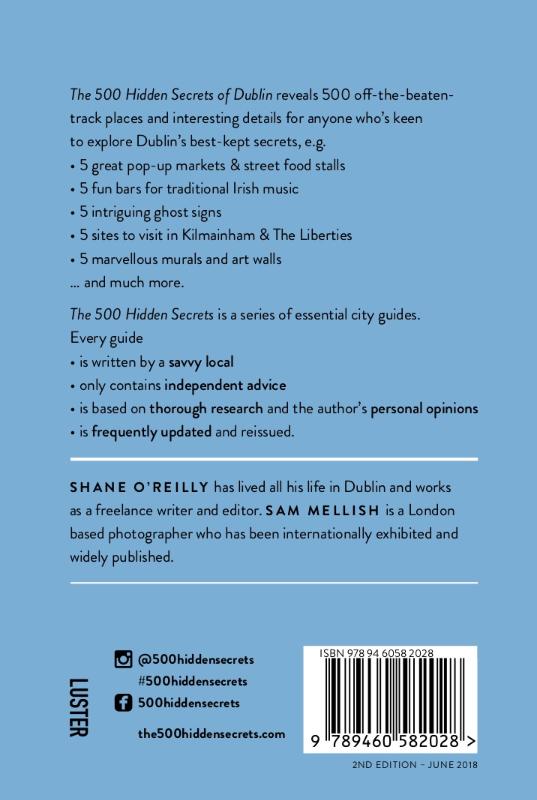 Achterkant van The 500 hidden secrets of Dublin