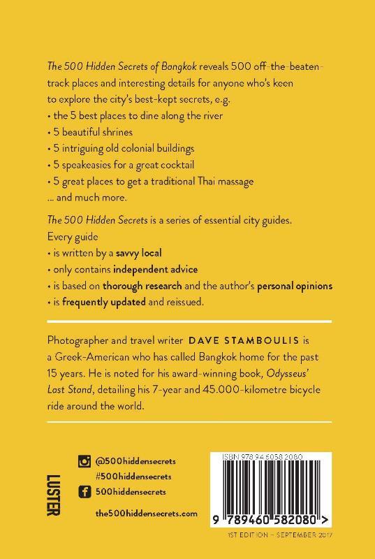 Achterkant van The 500 hidden secrets of Bangkok